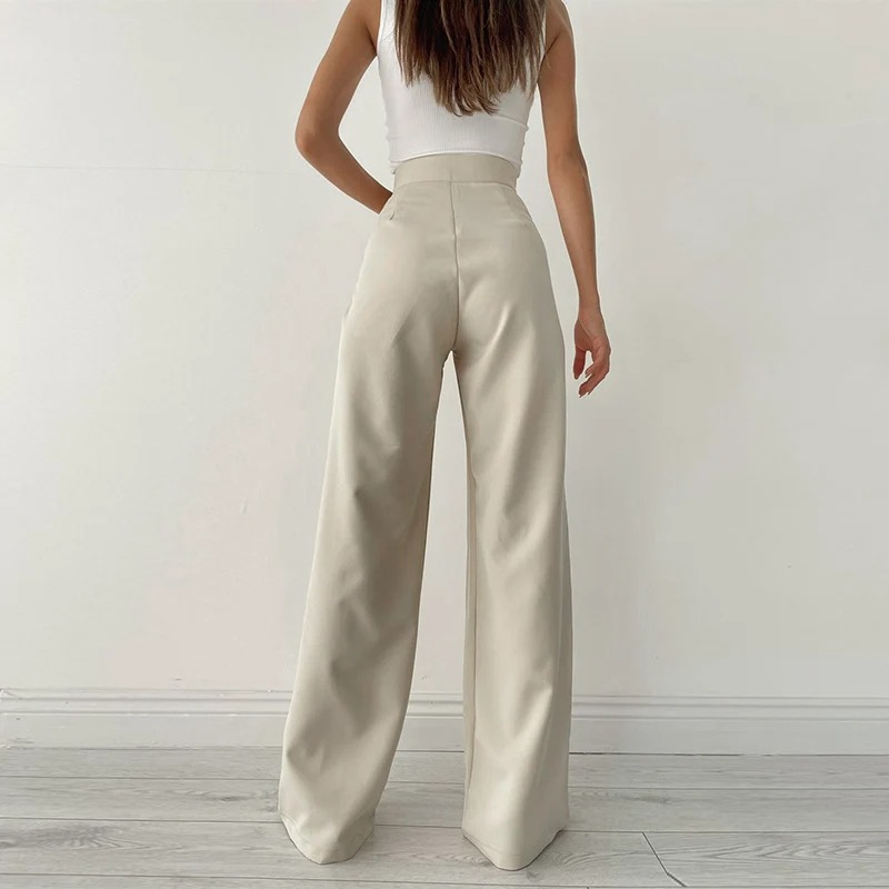 Calça Feminina Pantalona de Cintura Alta
