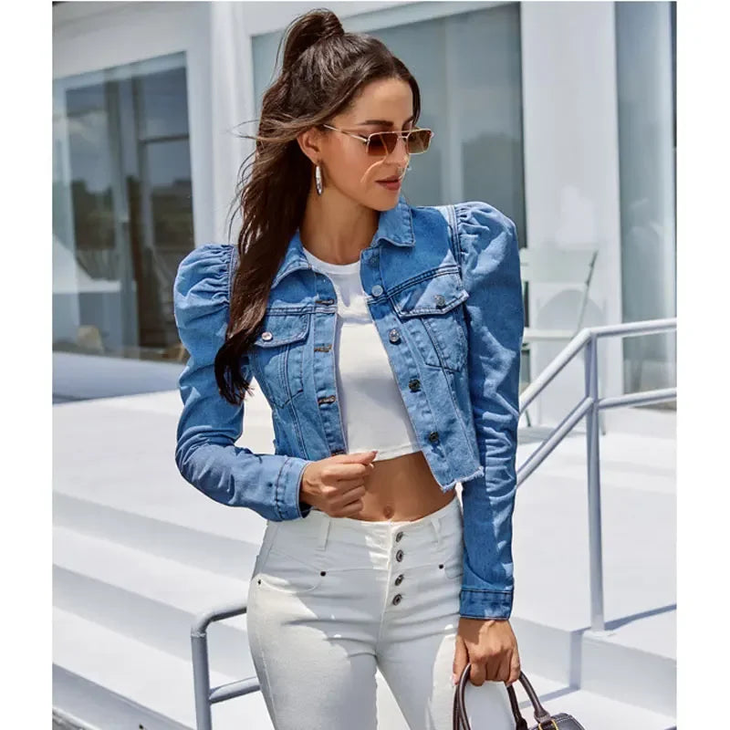 Jaqueta Feminina Jeans Curtinha