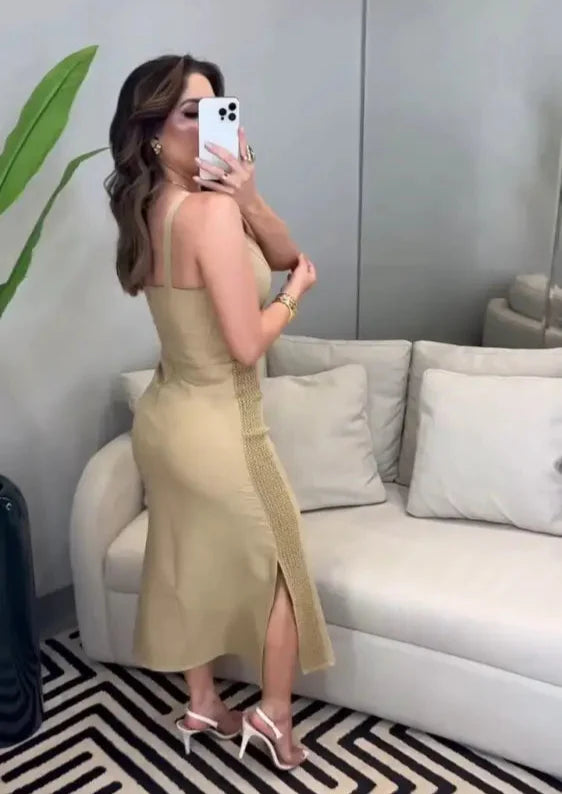 Vestido Bella Linen – Elegância Atemporal com Toque Sofisticado!