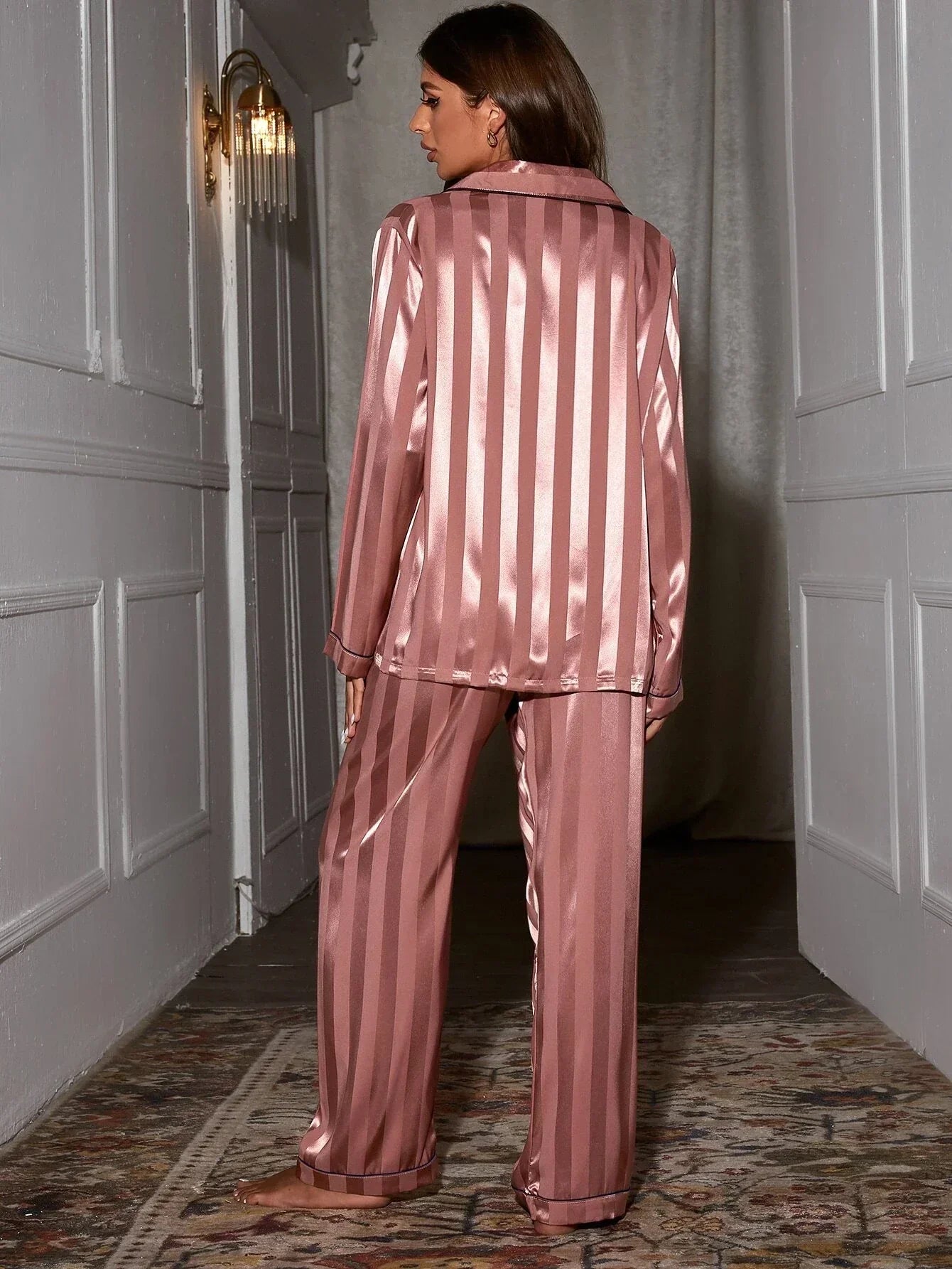 Pijama Feminino Longo Rosê