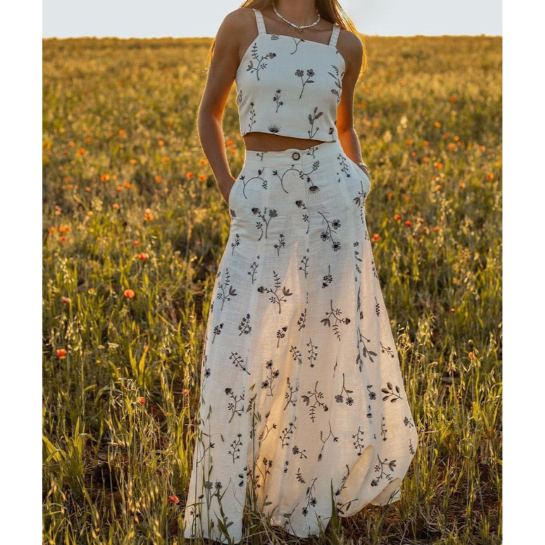 Conjunto Blusa & Saia Italaia