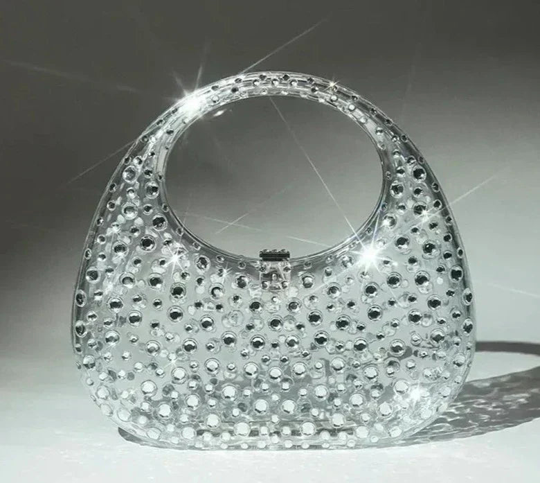 Bolsa de Mão Acrílico Cristais