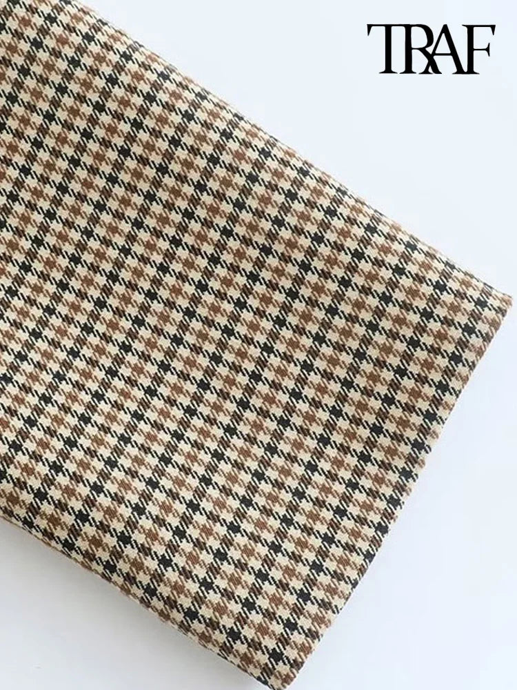 Blazer Feminino Alfaiataria Xadrez