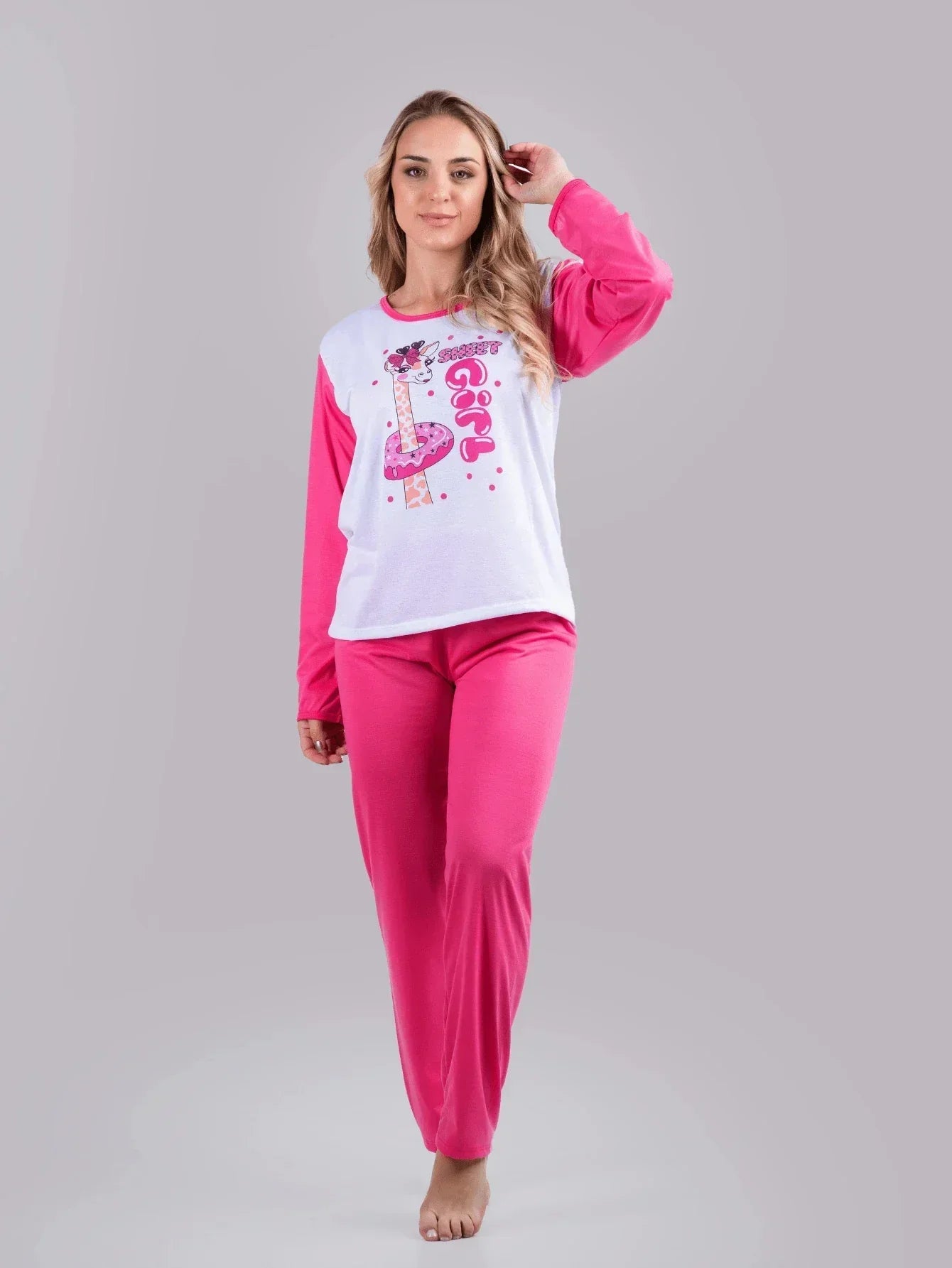 Pijama Feminino Longo para Inverno Peluche