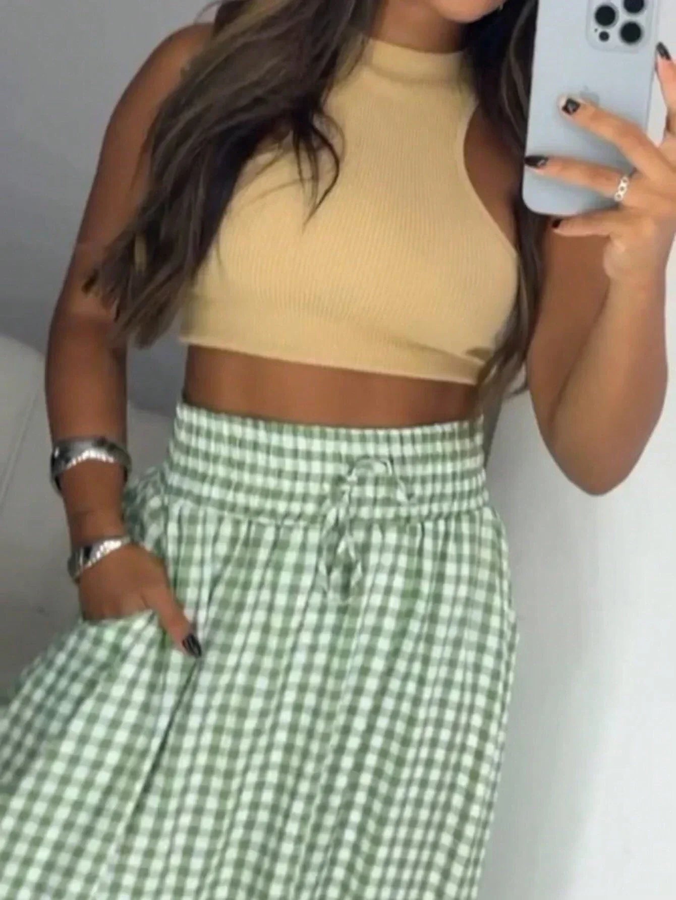 Saia Longa Xadrez Bella