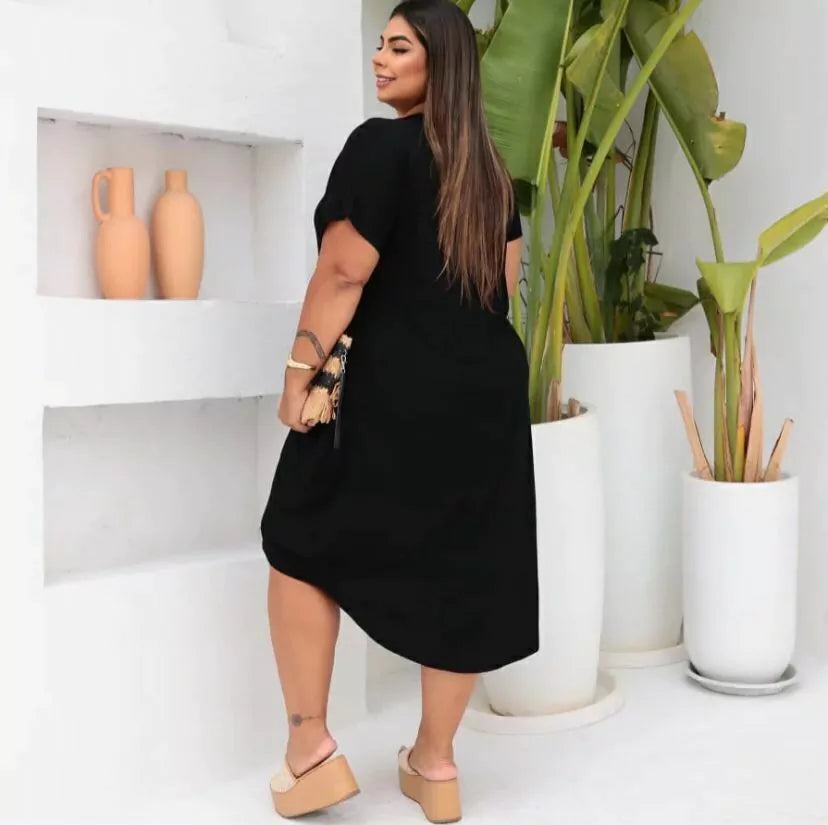 Vestido Mullet em Viscolycra preto